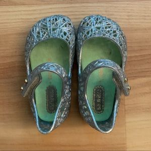 Mini Melissa Silver Mary Jane's